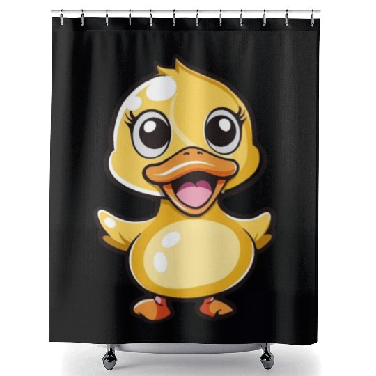 Adorable Duckling Cartoon Character Shower Curtains