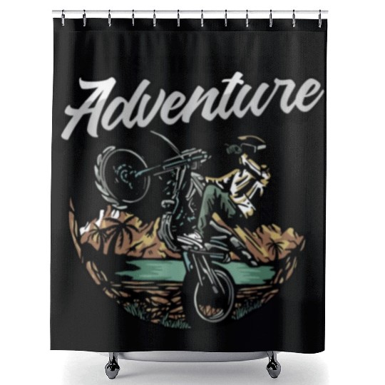 MOTOCROSS ITS TIME ADVENTURE Shower Curtains
