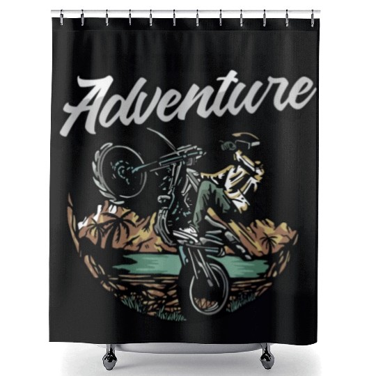 MOTOCROSS ITS TIME ADVENTURE Shower Curtains