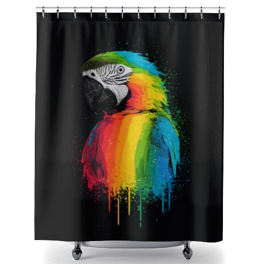 Macaw Parrot for a Bird Lover Animal Lover Shower Curtains