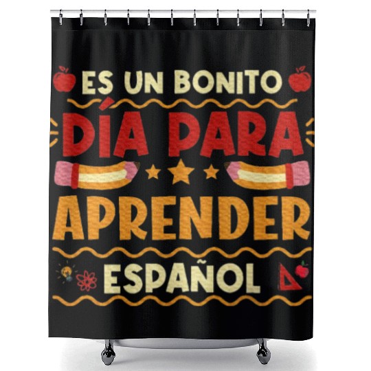 Espanol Maestra Hispanic Teacher Spanish Teacher Shower Curtains