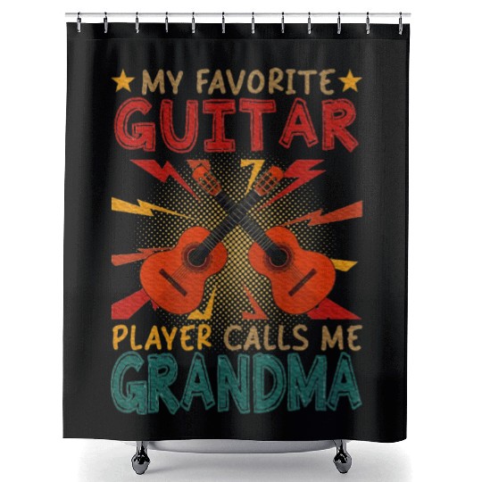 My Favorite Guitar Player Calls Me Grandma Shower Curtains