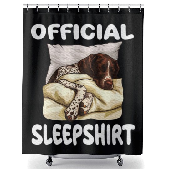 German Shorthaired Pointer Dog Official Sleep Shower Curtains