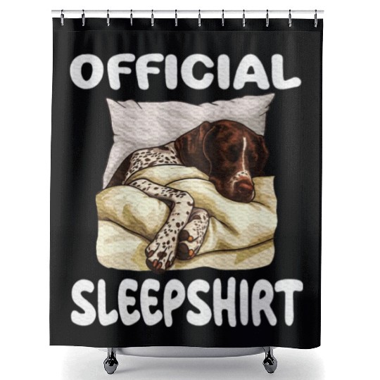 German Shorthaired Pointer Dog Official Sleep Shower Curtains