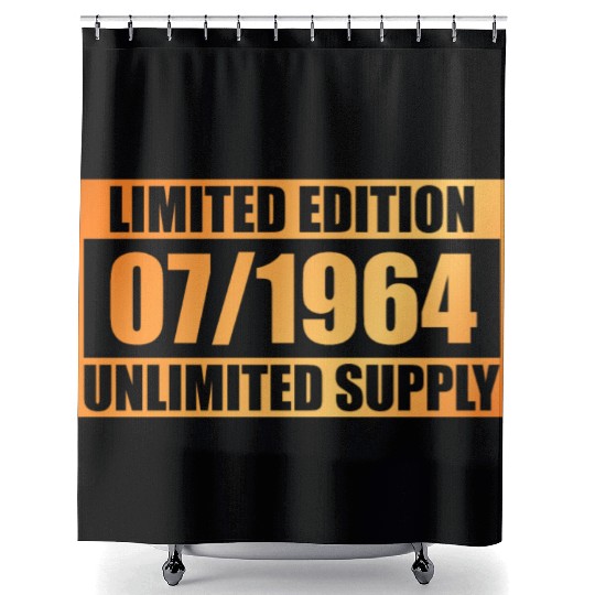 60th birthday Limited Edition - ꝏ Supply 07/1964 Shower Curtains