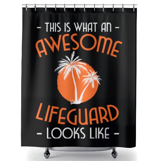 Lifeguard Pool Shower Curtains