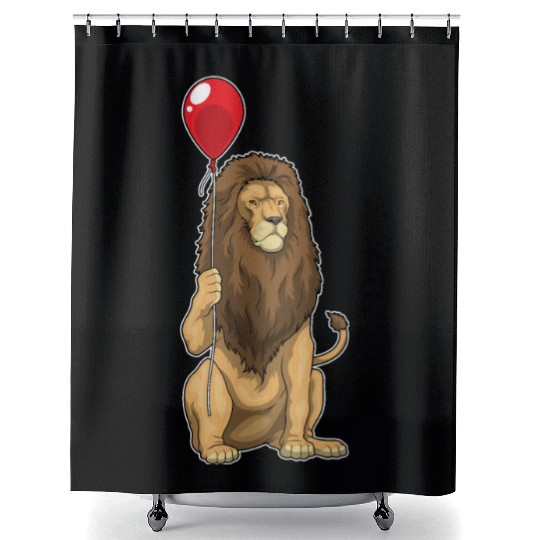 Lion Balloon Shower Curtains