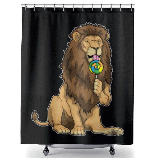Lion Lollipop Shower Curtains