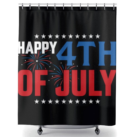 Happy 4th Of July US Independence Day Shower Curtains