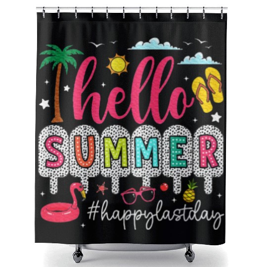 Happy Last Day of School Teacher Shower Curtains