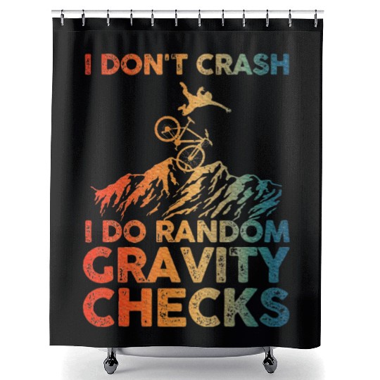 Mountain Bike Art MTB Mountain Biking Lover Shower Curtains
