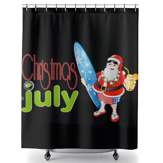 christmas in july Shower Curtains