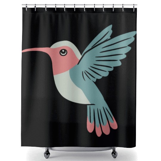 Flying Hummingbird Shower Curtains
