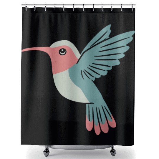 Flying Hummingbird Shower Curtains
