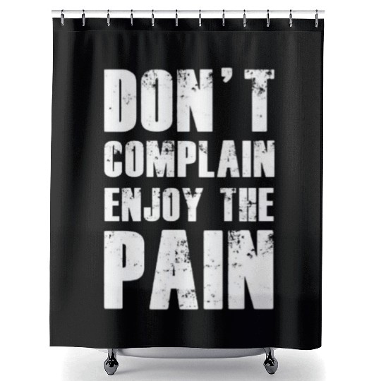 Motivational quotes for gym,fitness Shower Curtains