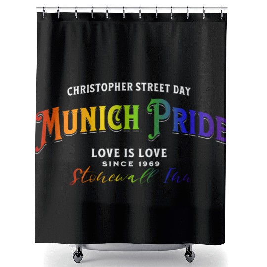 Munich Gay Pride Colors Of Rainbow LGBTQ+ Shower Curtains