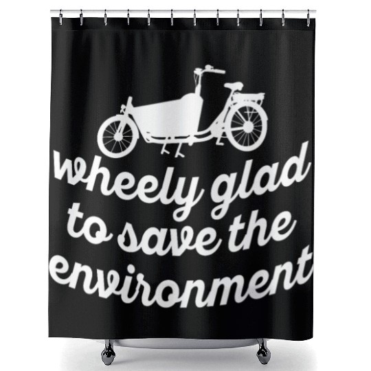 Wheely Glad Environment Cargo Cargobike Shower Curtains