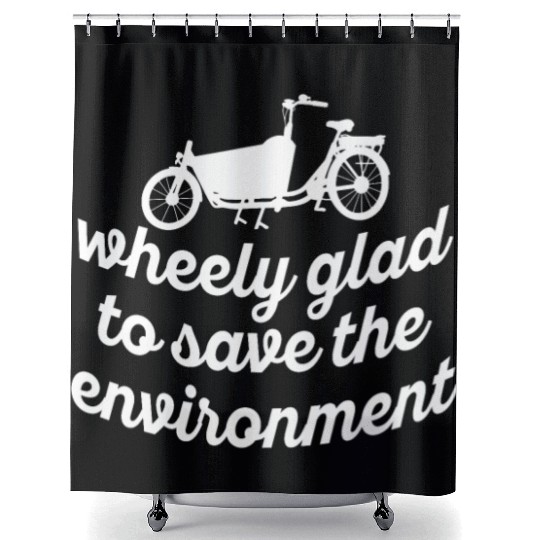 Wheely Glad Environment Cargo Cargobike Shower Curtains