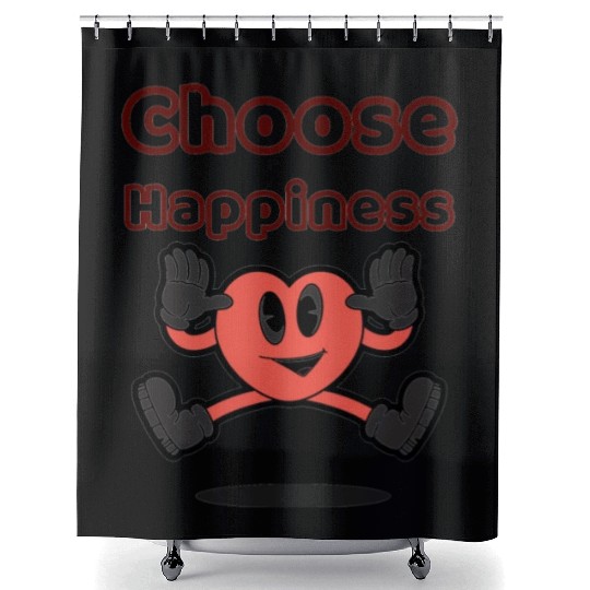 Choose Happiness: Embrace Joy and Positivity Shower Curtains