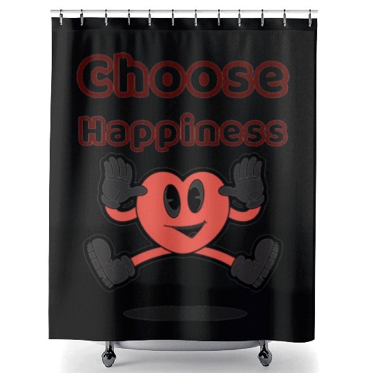 Choose Happiness: Embrace Joy and Positivity Shower Curtains