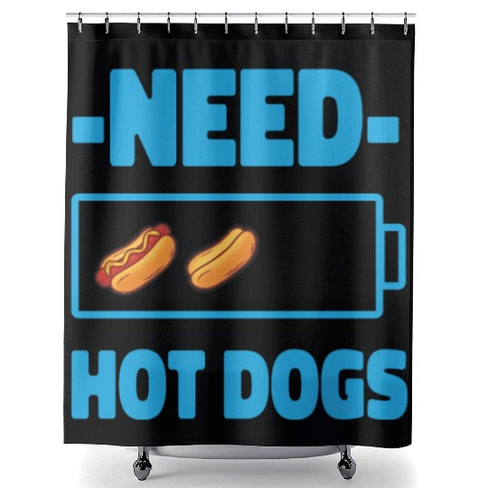 Hot Dog Adult Battery Need Hot Shower Curtains
