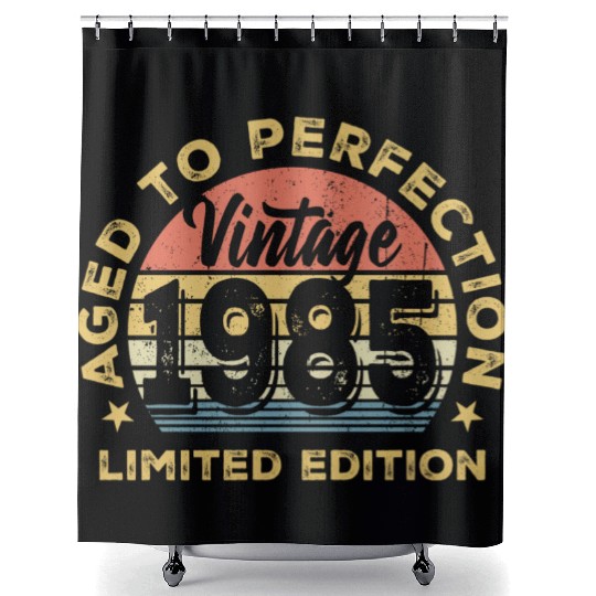 Aged to perfection 1985 Shower Curtains