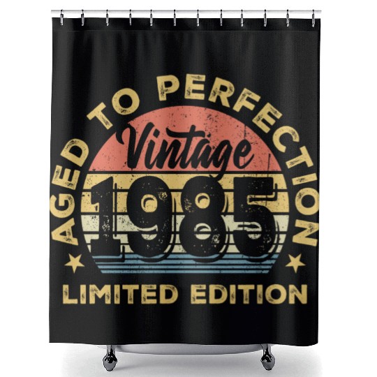 Aged to perfection 1985 Shower Curtains