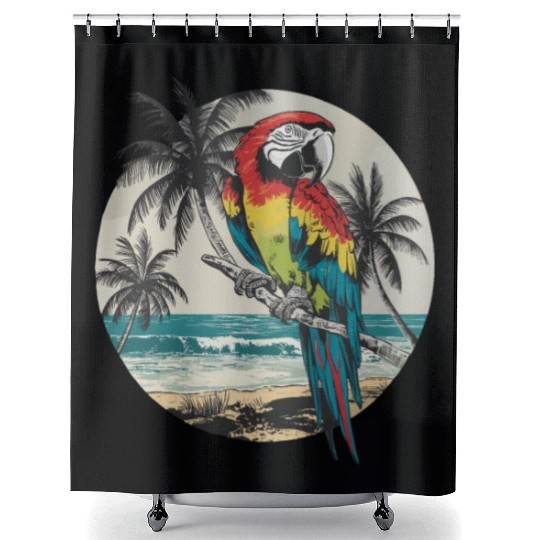 Macaw Parrot for a Bird Lover Animal Lover Shower Curtains