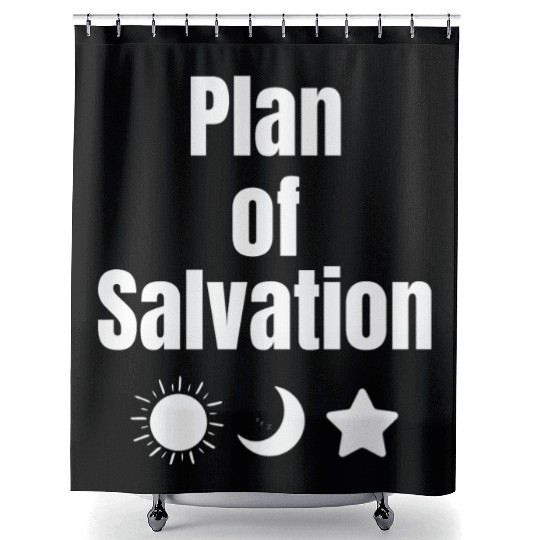 Plan Of Salvation Funny Mormon Holy Religious Shower Curtains
