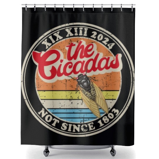 2024 Cicada Brood XIII XIX Not Since 1803 Shower Curtains