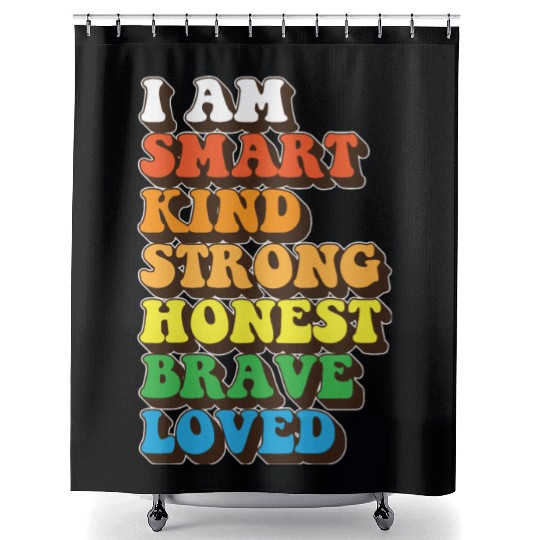 Daily Affirmation Uplifting Quotes Positive Shower Curtains