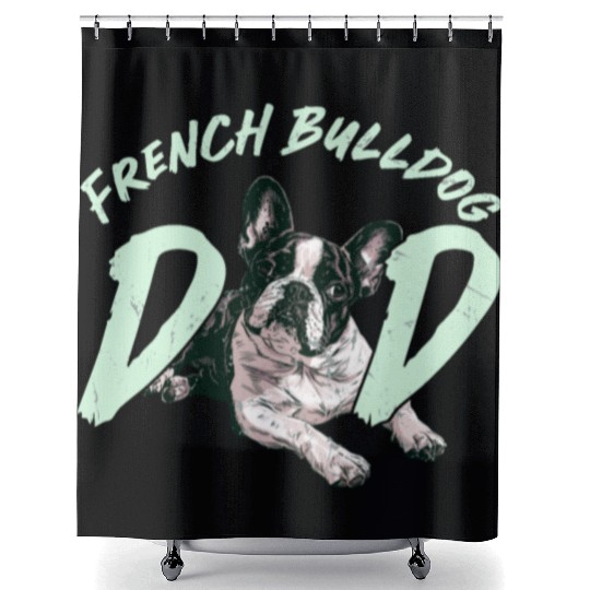 French Bulldog Owner Frenchie FRENCH BULLDOG Shower Curtains