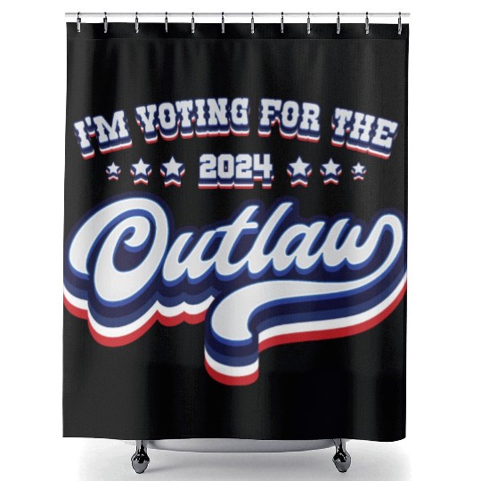 I'm Voting For The Outlaw - Elections 2024 Shower Curtains