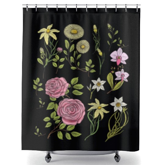 Flowers Cottagecore Mushroom Indie Clothes Shower Curtains
