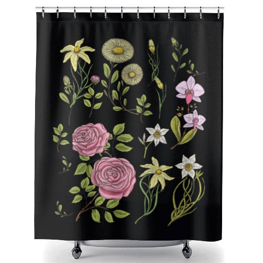 Flowers Cottagecore Mushroom Indie Clothes Shower Curtains