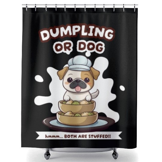 Dumpling or Dog Shower Curtains