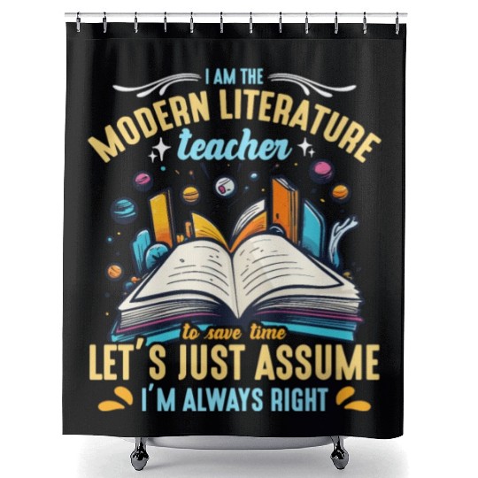 Literature Teacher I Am The Modern Educator Reader Shower Curtains