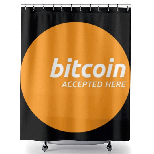 Bitcoin Accepted Here Promo Shower Curtains