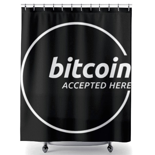 Bitcoin Accepted Here Promo Shower Curtains