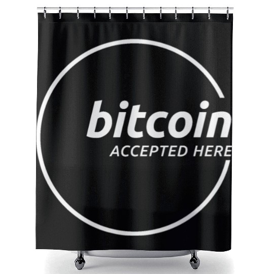 Bitcoin Accepted Here Promo Shower Curtains