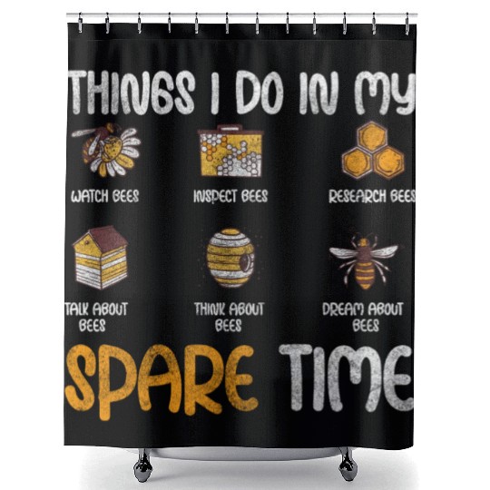 Honey Bee Bees Useful Summer Shower Curtains