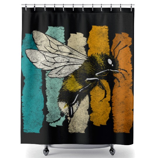 Honey Bee Nature Flowers Bees Shower Curtains