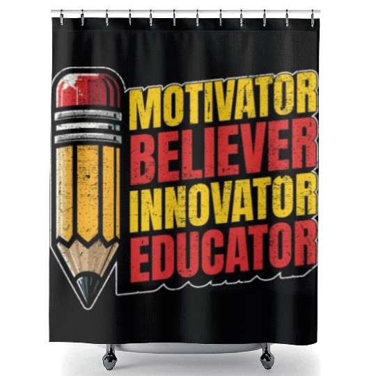 Literature Teacher Motivator Believer Bookworm Shower Curtains