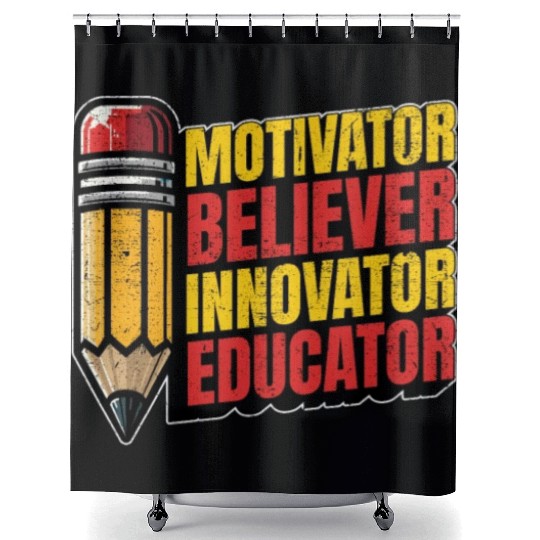 Literature Teacher Motivator Believer Bookworm Shower Curtains