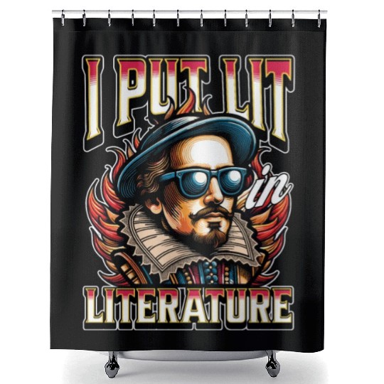 Literature Teacher I Put Lit In Literature Bookish Shower Curtains