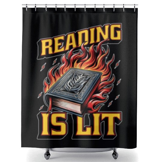 Literature Teacher Reading Is Lit Educator Bookish Shower Curtains