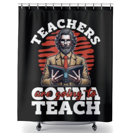 Literature Teachers Gonna Teach Instructor Bookish Shower Curtains