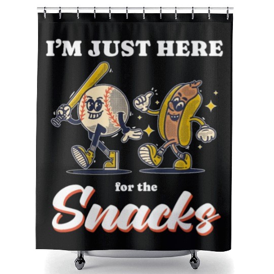Patriotic Fun: 4th Of July Hot Dogs, Snacks Shower Curtains