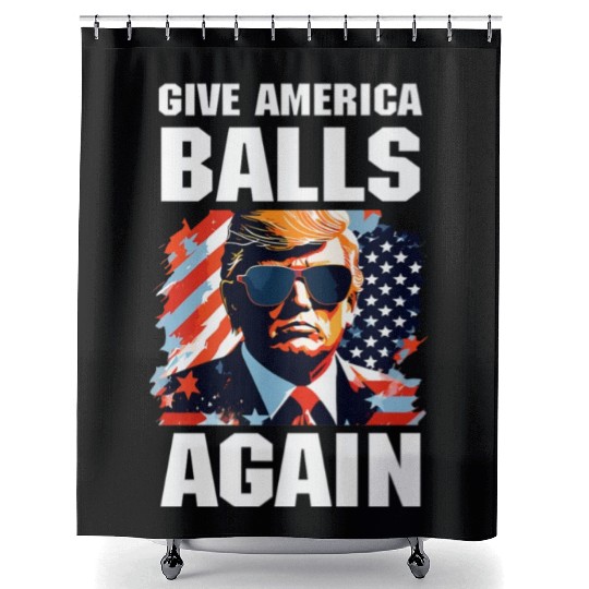America Trump 2024 Patriotic Republican Shower Curtains