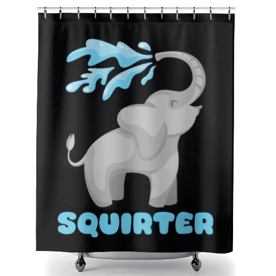 Hilarious Elephant and Inappropriat Gag Nerd, Geek Shower Curtains